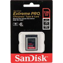 Cartao de Memoria Sandisk Cfexpress Type B SDCFE-128G-GN4NN 1700 MB/s Extreme Pro