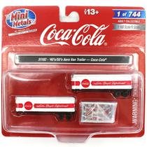 Caminheatilde;O Mini Metals Coke - 40"s/50"s Aero Van Trailer Coca Cola 51182 - Escala 1/160