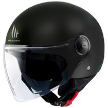 Capacete MT Helmets Street s Solid A1 - Aberto - Tamanho XL - Matt Black