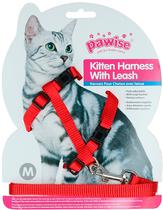 Correia de Peito para Gatos Vermelho - Pawise Kitten Harness With Leash M 28003