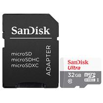 Cartao de Memoria Micro SD de 32GB Sandisk Ultra SDSQUNR-032G-GN3MA - Branco/Cinza