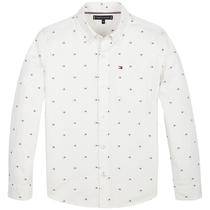 Camisa Tommy Hilfiger Infantil Masculino KB0KB05410-YAF-01 10 - Bright White