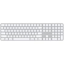 Teclado Sem Fio Apple Magic Keyboard A2520 MK2C3LL Ingles com Touch Id - Branco/Prata