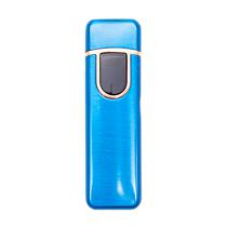 Isqueiro de Metal Eletrico Recarregavel Lighter Classic USB 3602 - Azul