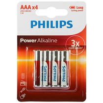 Pilha Alcalina AAA Philips LR03P4B/97 de 1.5V - 4 Unidades
