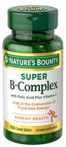 Natures Bounty Super B-Complex com Vitamin C 150 Capsulas