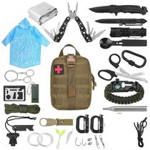 Kit de Sobrevivencia com Bolso NF6301 de Varias Ferramentas de Emergencia/ Ferramenta de Equitacao de Defesa Tatica para Acampamento / Caminhadas / Caca / Acessorios de Aventura
