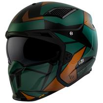Capacete MT Helmets Streetfighter SV s P1R A9 - Destacavel - Tamanho L - com Viseira Extra - Gloss Green