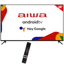 Smart TV LED 58" Aiwa AW58B4K 4K Ultra HD Android Google TV Wi-Fi/Bluetooth com Conversor Digital