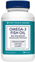 The Vitamin Shoppe Omega 3 Fish Oil (180 Softgels)