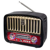 Radio Portatil Ecopower EP-F95B - AM/FM - USB/Aux/SD - Bluetooth - Preto e Dourado