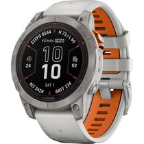 Relogio Smartwatch Garmin Fenix 7 Pro Sapphire Solar - Cinza/Laranja (010-02777-23)