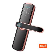 Fechadura Digital S807L Wifi Tuya/USB/Cartao/Chave Red Bronz