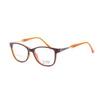 Armacao para Oculos de Grau Feminino Visard B2292-TR C10 Tam. 51-18-145MM - Marrom/Verde