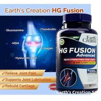 Earthg Fusion, Oferece Uma Mistura Potente de Glucosamina, Condroitina, Colageno Tipo II, Acido Hialuronico, MSM e Boswellia. Tratamento para Artrite e Artrose