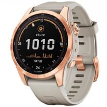 Reloj Smartwatch Garmin Fenix 7S Solar - Rose Gold/Beige (010-02539-11)