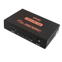 Mini Adaptador Splitter 1X4 / HD / 4K X 2K / 1.4B / 3D / 5W / 1080P / Distribuidor HDMI X4 - Preto