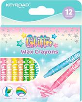 Giz de Cera Keyroad Glitter Wax Crayons KR972741 (12 Unidades)