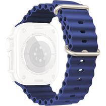 Pulseira para Smartwatch Apple Correia de Silicone de 42/44/45/49 MM 4LIFE Ocean - Azul