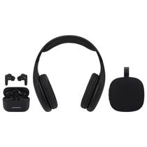 Kit 2 Fone de Ouvido + Speaker Blaupunkt 3 In 1 Audio Combo BP3ACOMBO - Bluetooth - com Microfone - Preto
