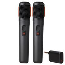 Microfone Sem Fio JBL Partybox Wireless Mic - 2 Unidades - Recarregavel - Preto