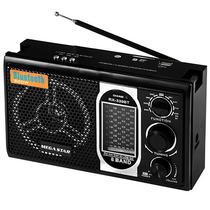 Radio Portatil AM/FM/SW Megastar RX-339BTN 300 Watts P.M.P.O com Bluetooth Bivolt - Preto