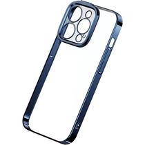 Estojo Protetor + Protetor de Tela Da Serie Glitter Baseus para iPhone 14 Pro - Azul Marinho/Transparente (ARMC021303)