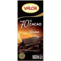Barra de Chocolate Valor 70% Cacao Laranja 100G