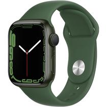 Apple Watch Series 7 de 41MM MKN03LL/A GPS (Caixa de Aluminio Verde/Pulseira Esportiva Verde Trevo)