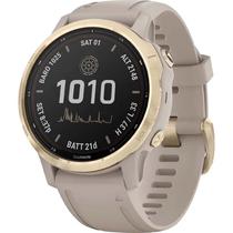 Smartwatch Garmin Fenix 6S Pro Solar 010-02409-13 com 42MM / 32GB / Bluetooth - Light Gold