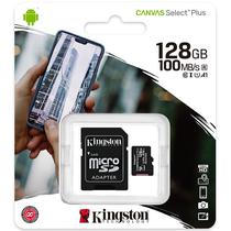 Cartao de Memoria Micro SD de 128GB Kingston Canvas Select Plus SDCS2/128GB - Preto