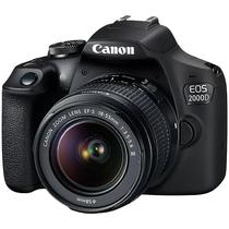 Camera Canon Eos 2000D Wi-Fi/NFC com Lente Ef-s 18-55 MM III - Preta