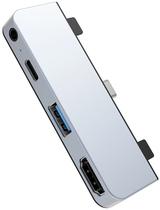 Adaptador USB-C Hyperdrive Hub HD319E 4 Em 1 para iPad Pro - Prata