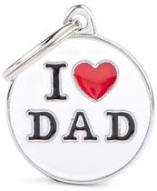 Medalha de Identificacao Myfamily Tamanho Medio Charms "I Love Dad" CH17MLOVEDAD
