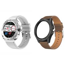 Smartwatch Blulory RT (2023) com Bluetooth/NFC - Silver/Brown
