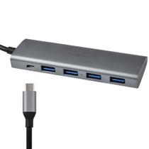 Hub USB Moxom MX-HB01 com 4 Portas USB 3.0 - Cinza
