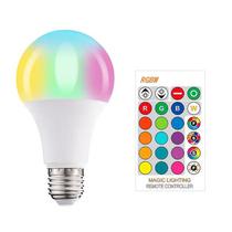 Lampada LED Colorfull Con Controle Remoto / 2 Em 1 / Branco + RGB / E27 / 16 Cores / AC85-265V ~ 50/ 60HZ