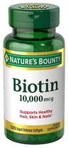 Natures Bounty Biotin 10000MCG 120 Capsulas