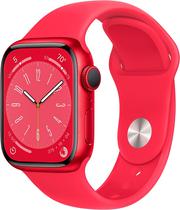 Apple Watch S8 (GPS) Caixa Aluminio Red 41MM Pulseira Esportiva A2770 MNP73BE