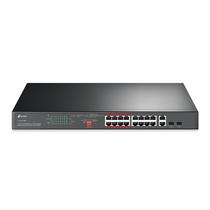 Switch TP-Link TL-SL1218MP - 16 Portas Poe+ / 2 Portas Gigabit SFP - 1000MBPS - Cinza
