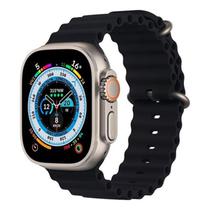 Relogio Smartwatch Inteligente Microwear W68 Ultra / 49MM / Pulseira Azul Marinho - Gold