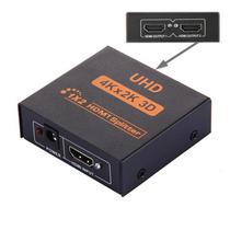 Mini Adaptador Splitter 1X2 / HD / 4K X 2K / 1.4B / 3D / 5W / 1080P / Distribuidor HDMI X2 - Preto
