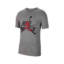 Camiseta Nike Masculina Jordan Classics Crew Cinza