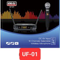 Microfone BLG s/fio UF-01 c/1 Uhf Mano