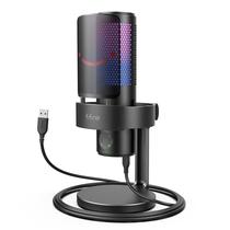 Microfone Gamer Fifine A9 - USB - RGB - Preto