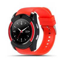 Ant_Relogio Smartwatch V8 com Tela 1.22", Camera 0.3MP, Bluetooth - Vermelho