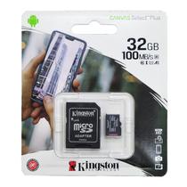 Cartão de Memória Class 10 Micro SD Kingston 32GB 100MB/s