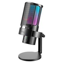 Microfone Fifine A8 Plus Ampligame Condenser Cardioid RGB - Preto