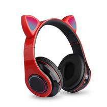 Fone Ecopower Cat Ears EP-H133 BT/TF/LED - Vermelho