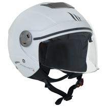 Capacete MT Helmets City Eleven SV Gloss - Aberto - Tamanho L - com Oculos Interno - Branco